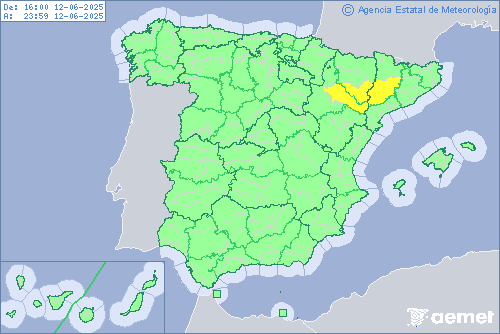 Avisos AEMET Mañana
