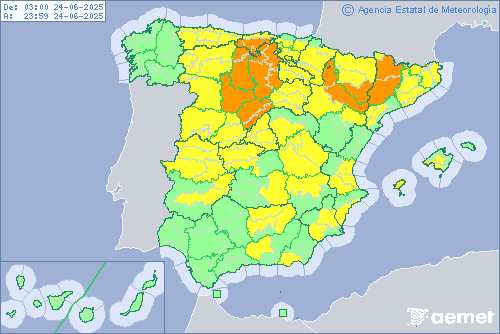 Avisos AEMET Mañana