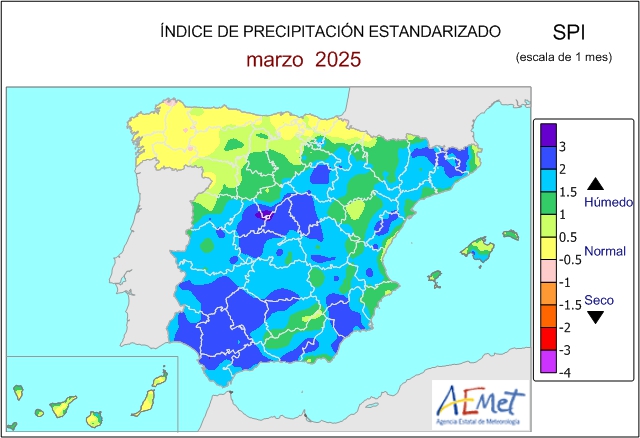 mapa de tempertures màximes a espanya