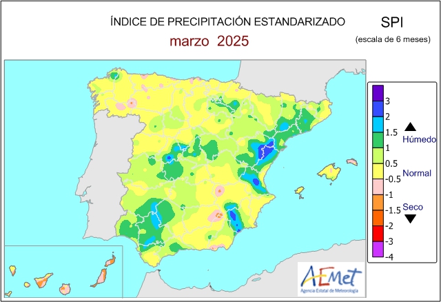 mapa de tempertures màximes a espanya