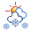 Icono de intervalos nubosos con nieve
