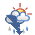 Icono de nuboso con tormenta