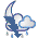 Icono de nuboso con tormenta noche
