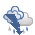Icono de muy nuboso con tormenta