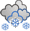 Icono de cubierto con nieve