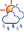 Icono de intervalos nubosos con lluvia