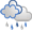 Icono de muy nuboso con lluvia