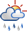 icono de nuboso con lluvia