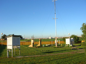 Jardín meteorológico de estación meteorológica semiautomática