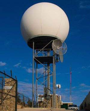 Instalaciones de la estación radar situada en el Pico Mijas (Málaga)