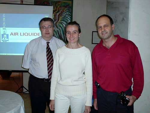 Fernando Grau, de Air Liquide; Jordina Belmonte, de la Universidad Autónoma de Barcelona; y Emilio Cuevas, del INM