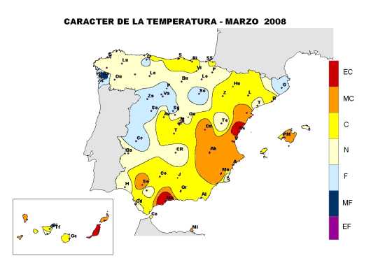 Temperatura marzo 2005