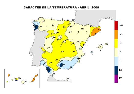 Temperatura abril 2009