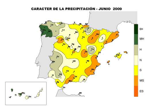 Precipitación junio 2009