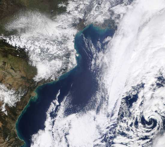 Imagen de satélite nevadas Cataluña
