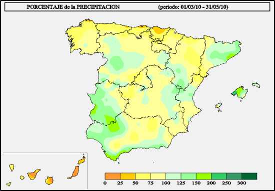 Precipitación primavera 2010