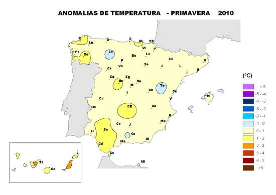 Temperatura primavera 2010