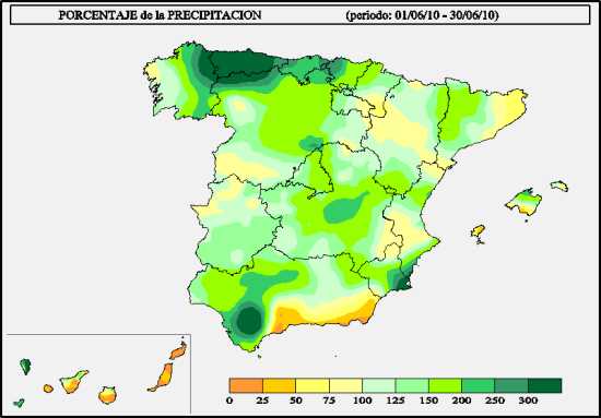 Precipitación junio 2010