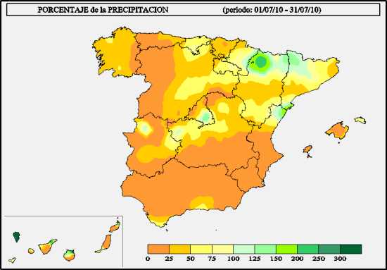 Precipitación julio 2010