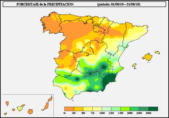 Precipitación agosto 2010