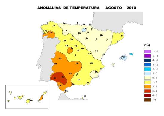 Temperatura agosto 2010