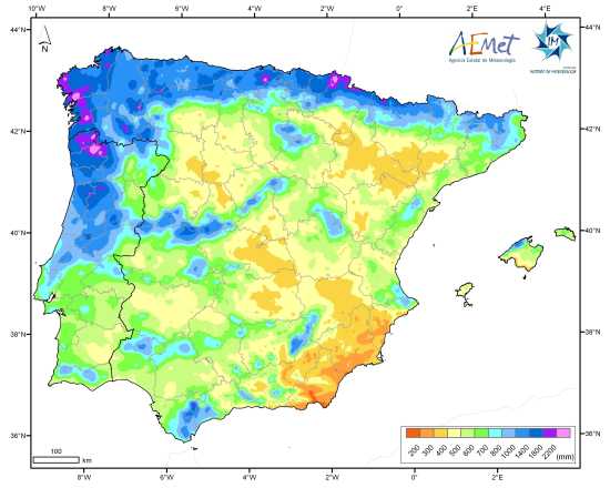 Precipitación media anual