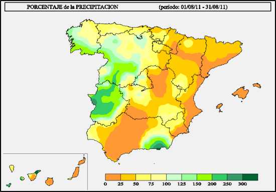 Precipitación agosto 2011