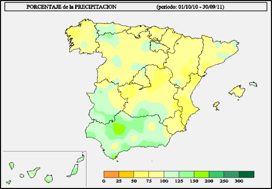 Precipitación año hidrológico 2010-2011