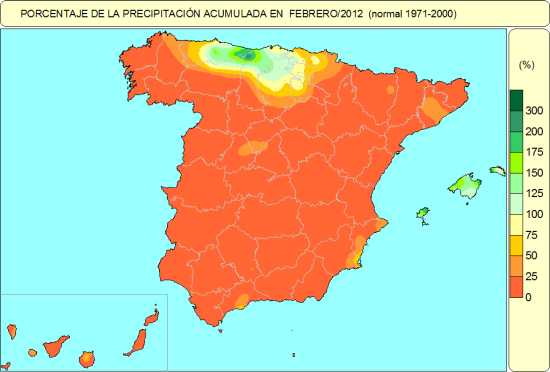 Precipitación febrero 2012