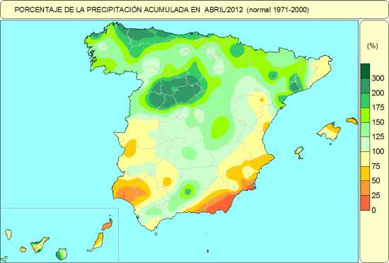 Precipitación abril 2012