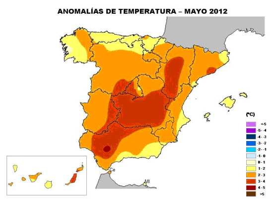 Temperaturas mayo 2012