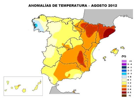 Temperaturas agosto 2012