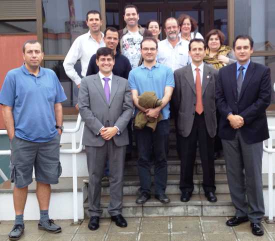 Daniel Cano, con el personal de la Delegación Territorial en Canarias