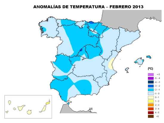 Temperatura febrero 2013
