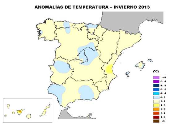 Temperaturas invierno 2013