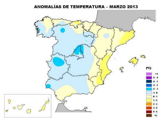 Temperaturas marzo-2013