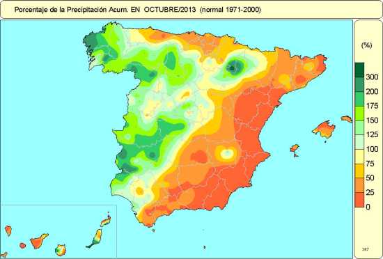 Precipitaciones octubre 2013