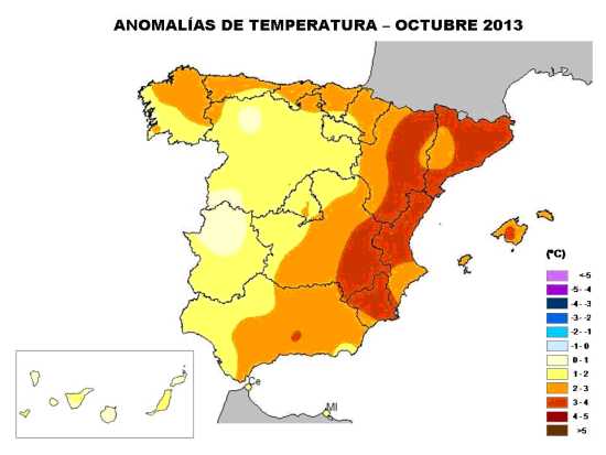 Temperaturas octubre 2013