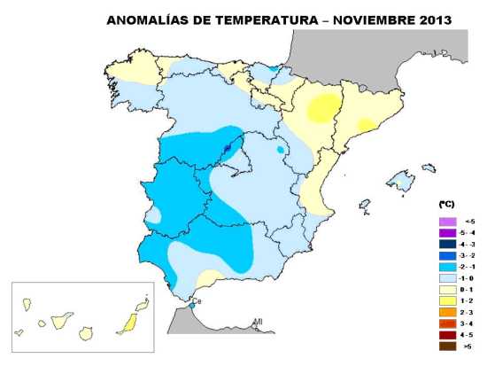 Temperatura noviembre 2013