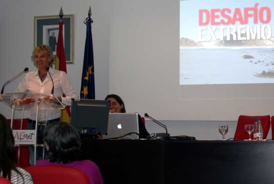 Jesús Calleja durante su conferencia