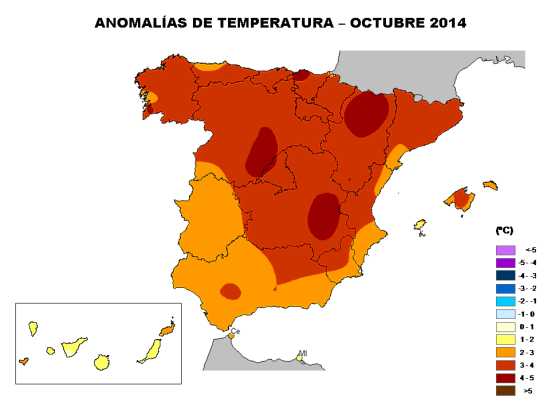 Temperatura octubre 2014