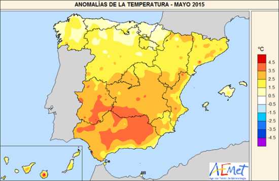 Temperaturas mayo 2015