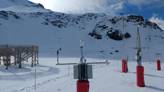 Estación meteorológica automática en los Pirineos