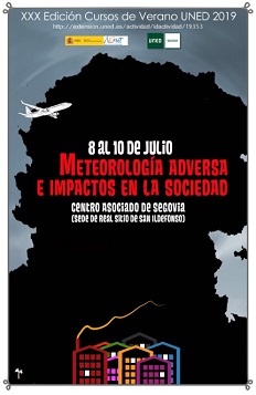 Cartel del curso 'Meteorología adversa e impactos en la sociedad'