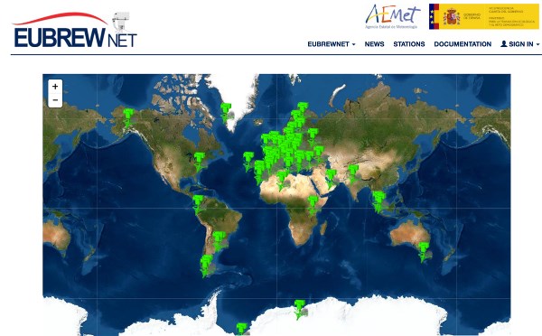 Red de estaciones de medida de ozono integradas en EUBREWNET