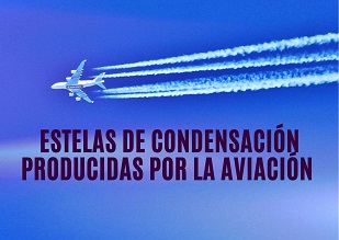 estelas de condensacion producidas por aviones