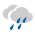 Estat del cel: Molt ennuvolat amb pluja