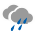 Sky condition: Overcast with rain/rain showers