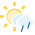 Estat del cel: Intervals ennuvolats amb pluja escassa