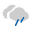 Estat del cel: Molt núvol amb pluja escassa